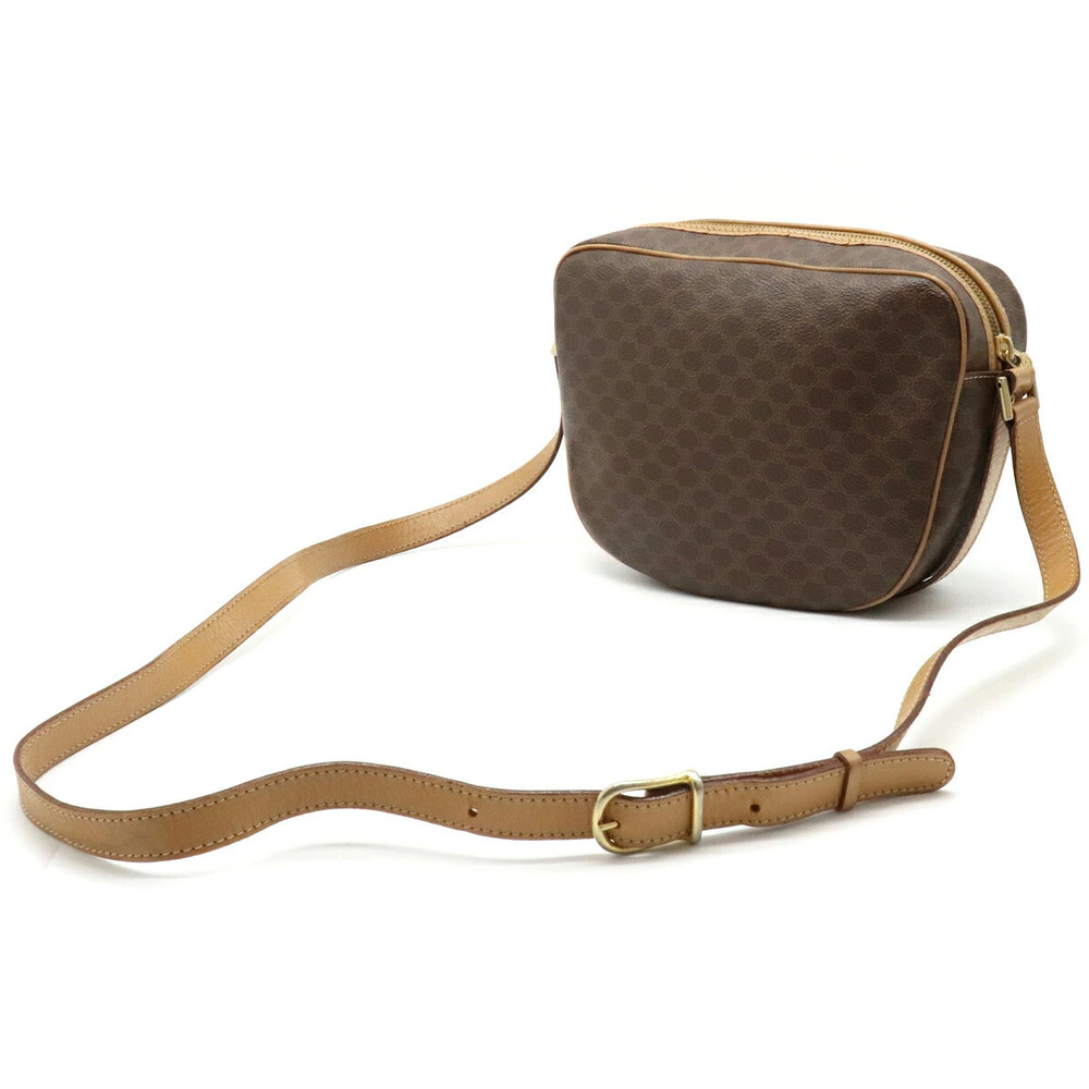 Celine Dark Macadam Bag Crossbody Leather Brown
